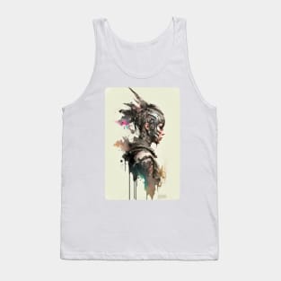 Steampunk Water Colour Woman - V1.01 Tank Top